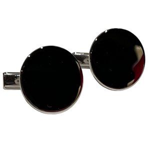 Men's Round Polished Crome Cufflinks